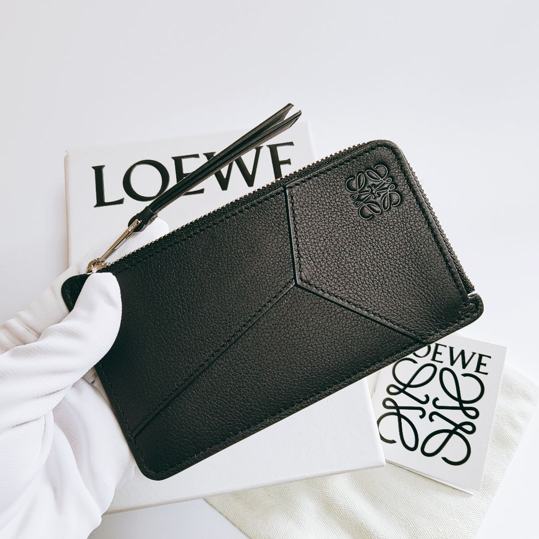 ロエベ パズル ロング カードホルダー ケース 現行品 ブラック 国内直営**LOEWE** パズル ロング コインカードホルダー (LOEWE