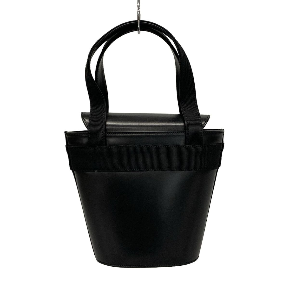 美品 フェラガモ Salvatore Ferragamo ハンドバッグ ブラック 美品Ferragamo 黒 レザーハンドバッグ