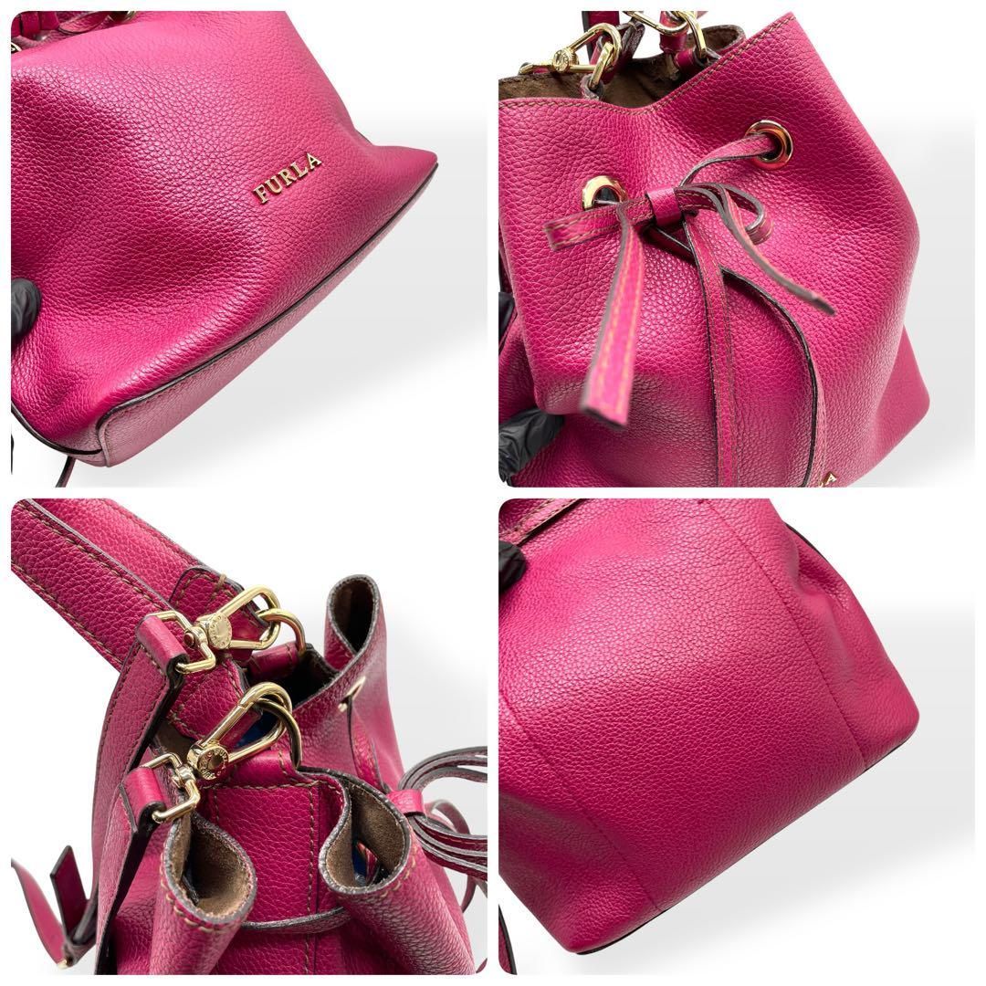 極美品　FURLA　フルラ コスタンザ 2way ショルダーバッグ ピンク系 極美品 FURLA フルラ コスタンザ 2way ショルダーバッグ ピンク