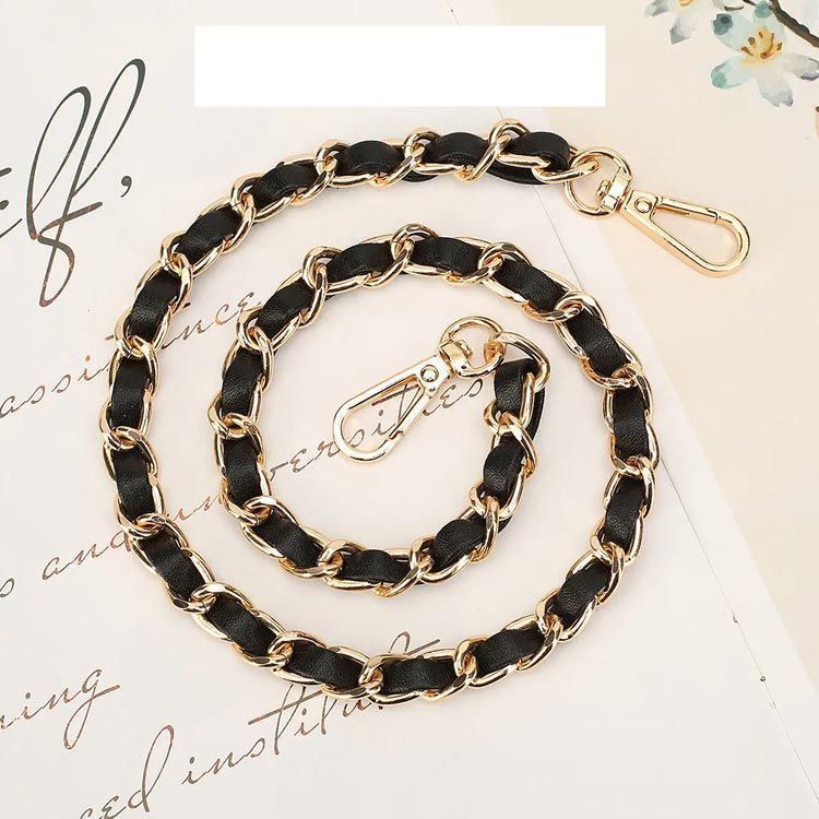 ショルダーストラップ バッグ用 ショルダーベルト チェーン のみ 単品 合皮 フェイクレザー レディース チェーンストラップ チェーンベルト 付け替え 交換用ストラップ ショルダー紐 肩掛 runa2600