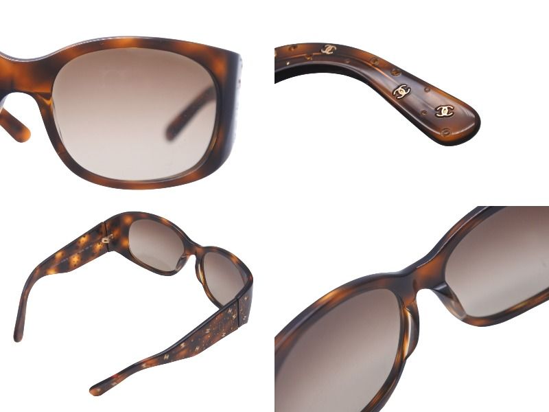 CHANEL シャネル サングラス ココマーク ラインストーン 55□18 125