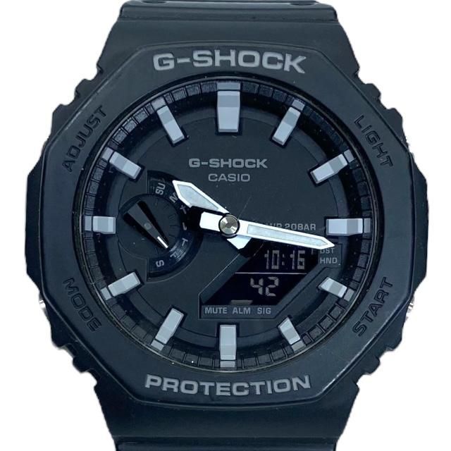 稼働品 CASIO カシオ G-SHOCK ジーショック GA2100 カーボンコアガード 腕時計 20気圧 防水 ラバー ブラック