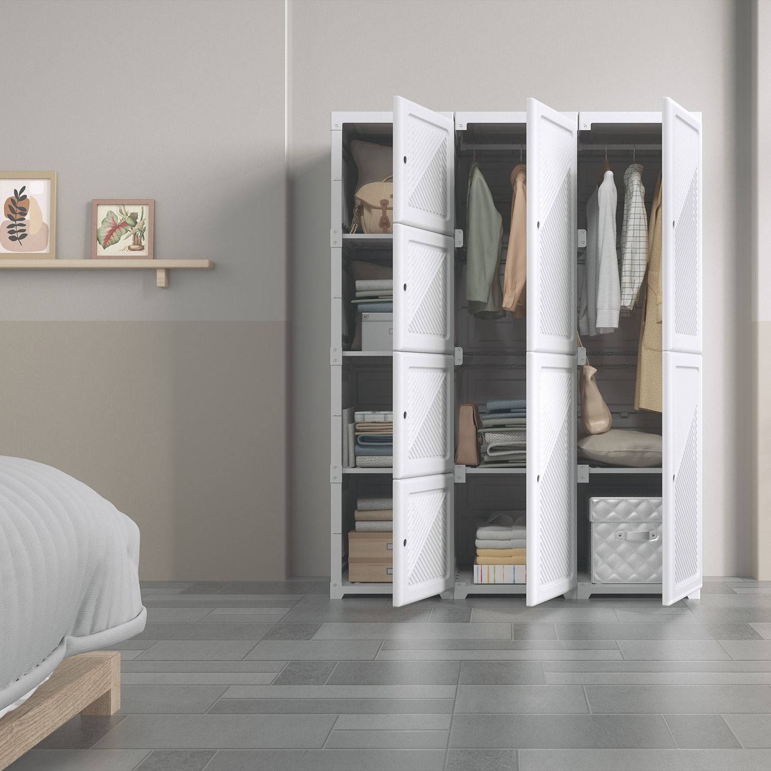 新品未使用】 モリリンインテリア 工具不要！収納力抜群の
