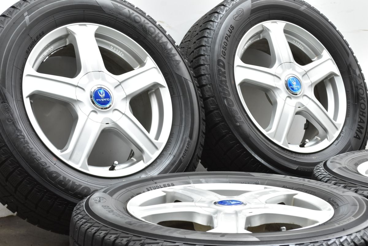 エクストレイル エルグランドに INVERNO 16in 6.5J 45 PCD100-114.3 ヨコハマ アイスガード iG50 215|65R16 SH フォレスター CX-30