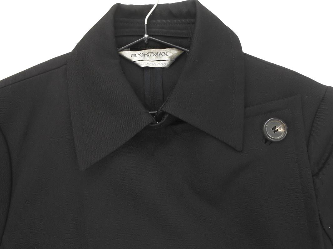 スポーツマックスsportmaxアンゴラ・カシミア混ウールコート（黒・36） スポーツマックスsportmaxアンゴラ・カシミア混ウールコート（黒