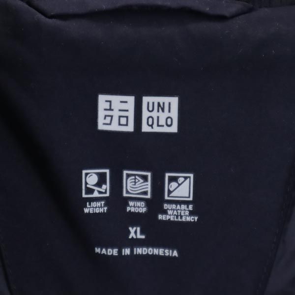 ユニクロ シームレス ダウン コート XL 紺 UNIQLO フード レディース