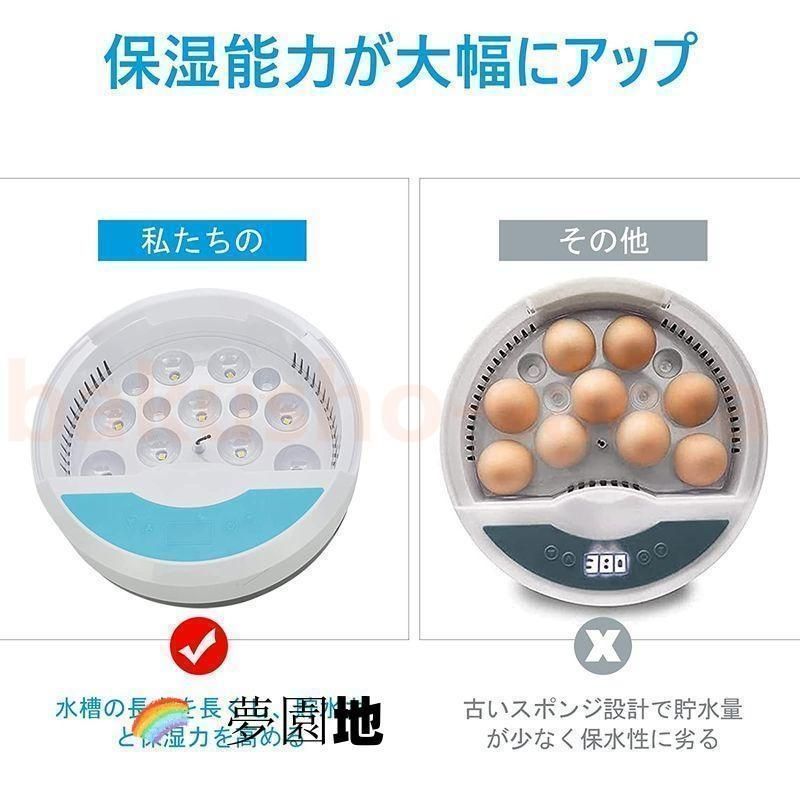 卵です 全自動卵孵化器 デジタル養鶏孵化機 自動卵回転機能付き 温度