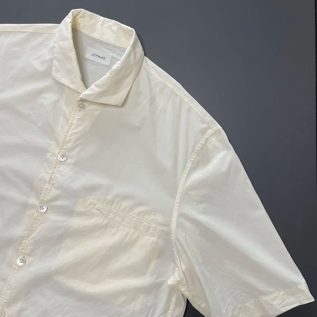 【Lemaire】オーバーサイズコットンシャツ M LEMAIRE(ルメール) オーバーサイズ コットン 半袖 シャツ