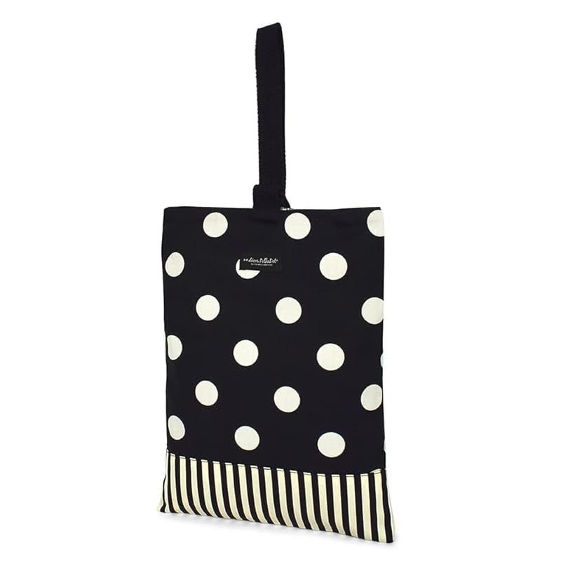 COLORFUL CANDY STYLE シューズケース(リバーシブル) polka dot large(twill・black) 上履き入れ 入園グッズ 小学校入学準備 上履き袋 N3155110