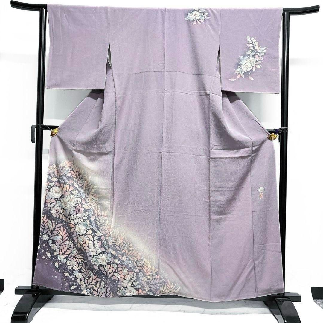 訪問着　桐屋翠山工房　辻ヶ花　藤の花　着物　062a p 新品 3点セット 翠山工房 桐屋の辻ヶ花 やまと扱い 着物“花々と