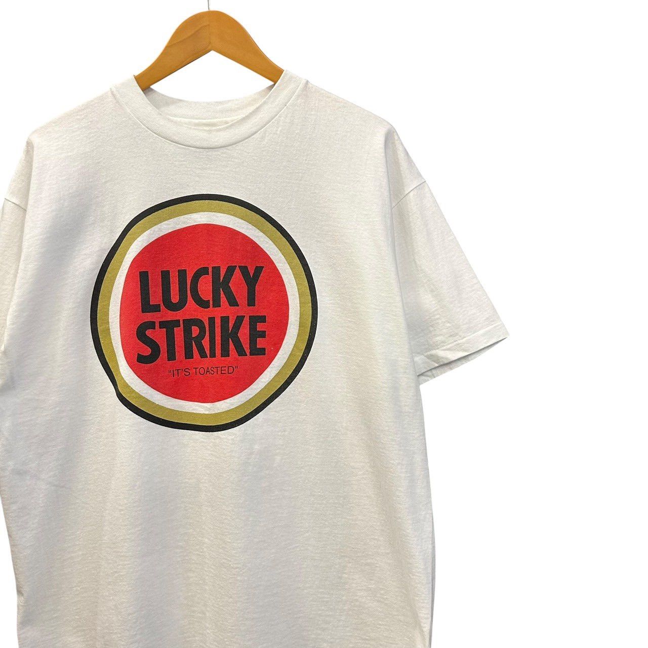 90s ビンテージ LUCKY STRIKE 両面プリント Tシャツ L位
