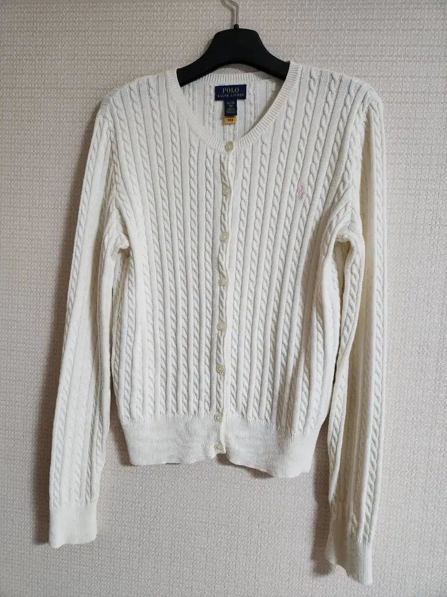 ポロ Ralph Lauren ラルフローレン ケーブル ニット カーディガン クリーム色