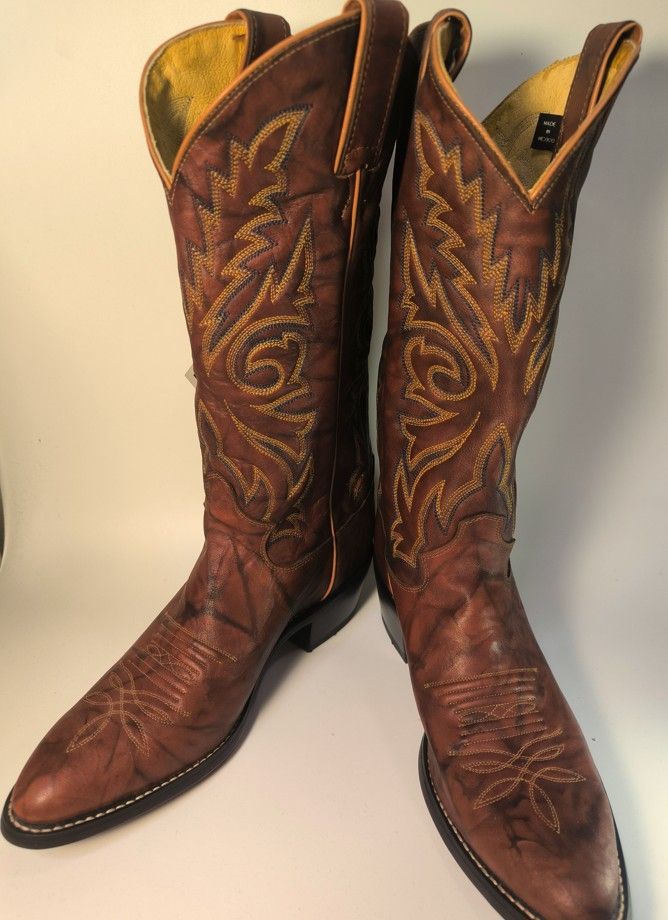 W 168 JUSTIN ジャスティンブーツ バック チェストナット 1560 ウエスタンブーツ サイズ7.5 D 25-25.5 cm 普通幅