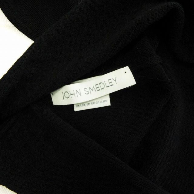 極美品✨ジョンスメドレー 現行タグ ウール ニット 長袖 S 黒 男女兼用 JOHN SMEDLEY ジョンスメドレー セーター WELDON メンズ ニット