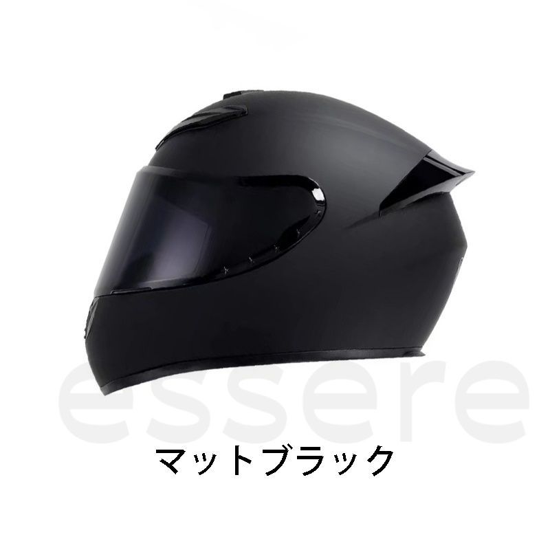 SOMAN フルフェイスヘルメット XXLサイズ マットブラック フルフェイスヘルメット バイクヘルメット オートバイ用 M-XXL
