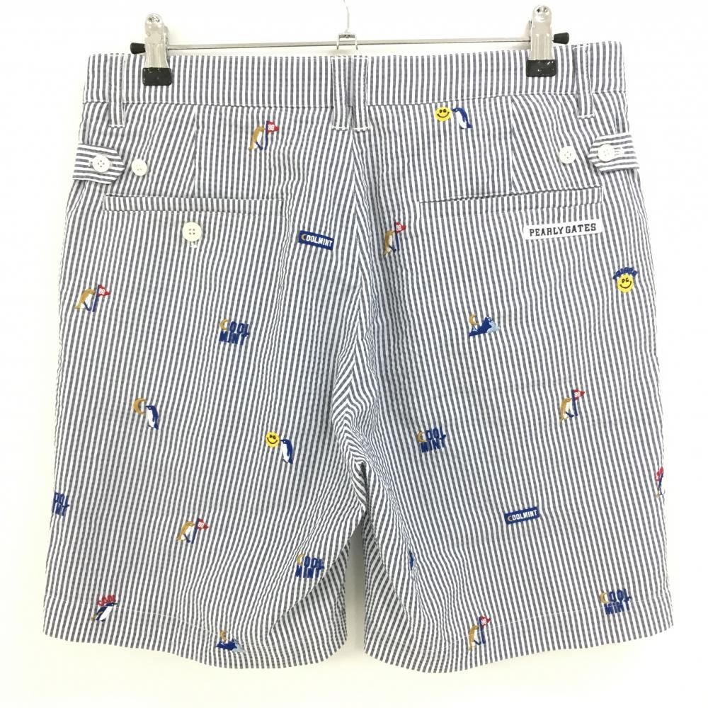 ネイビー×白 ストライプ