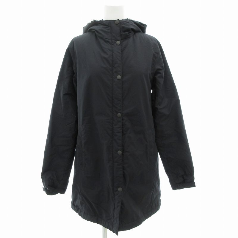 ザノースフェイス THE NORTH FACE コンパクトノマドコート COMPACT NOMAD COAT 中綿 フーディー ミドル 裏地ボア ナイロン L 黒 ブラック NPW71635 |GV GY12