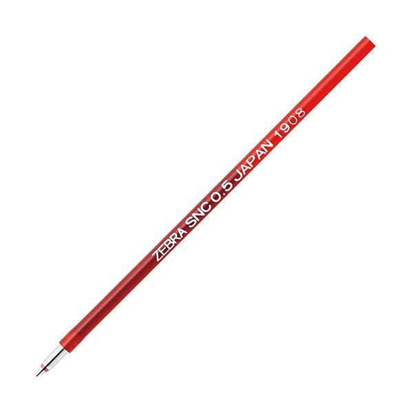 （まとめ）ゼブラ エマルジョンボールペン 替芯 SNC-0.5芯 赤 RSNC5