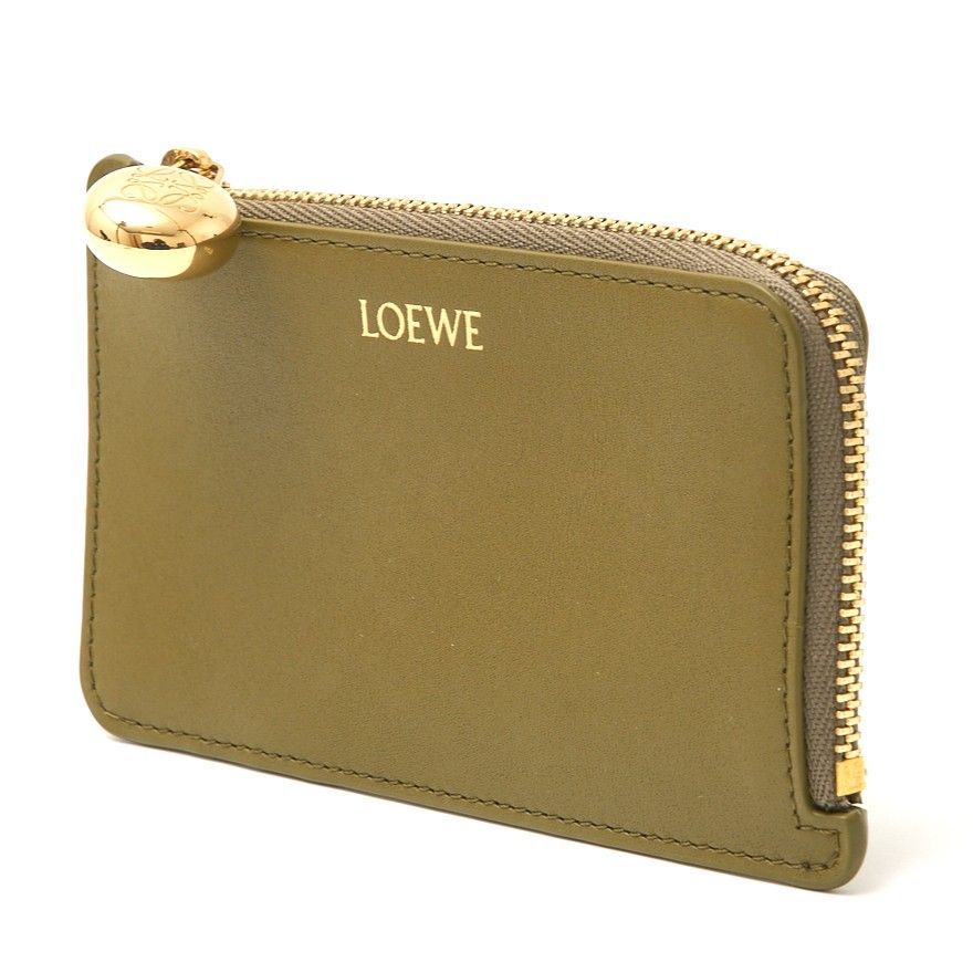 人気！【LOEWE】ぺブル コインカードホルダー CANBZ40X01 コインカードホルダー（サテンカーフ） ブラック - LOEWE
