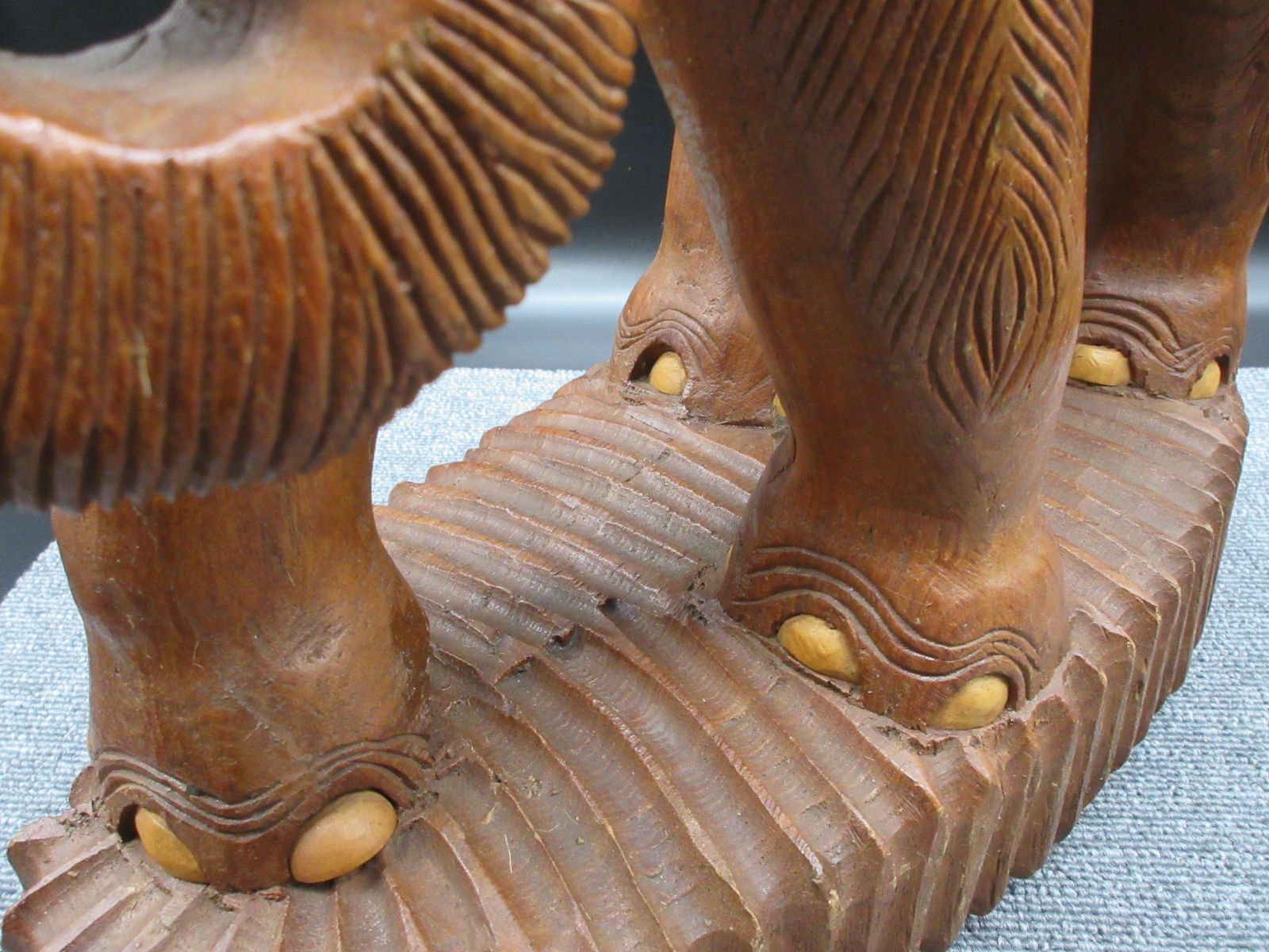 木彫り 象 ぞう ゾウ 置物 東南アジア 民芸品 (特大) type-A - メルカリ