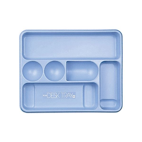 まとめ プラス デスクトレー M ブルー63-814 1個 ×30セット