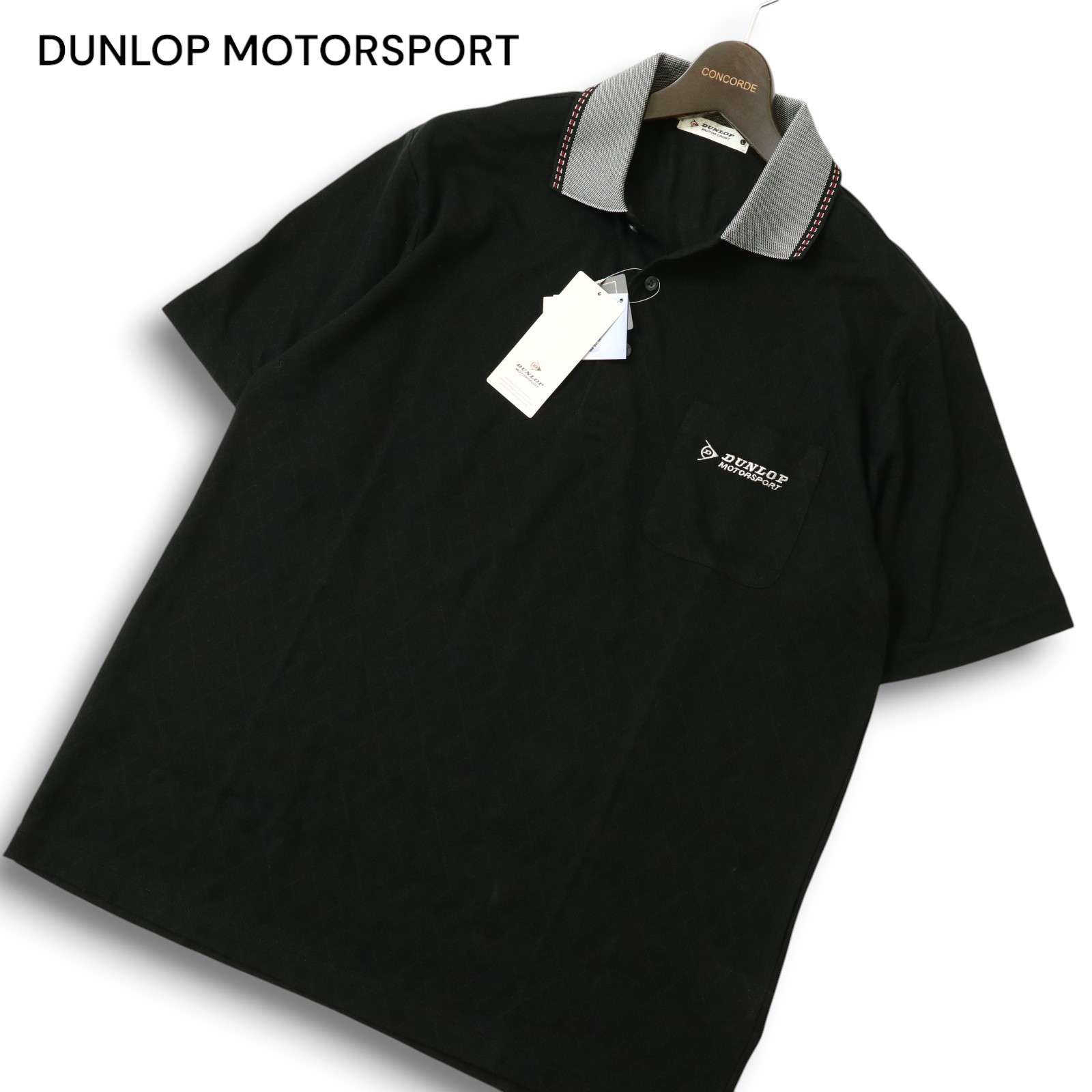 未使用☆ DUNLOP MOTORSPORT ダンロップ ゴルフ 春夏☆ ロゴ刺繍 半袖 