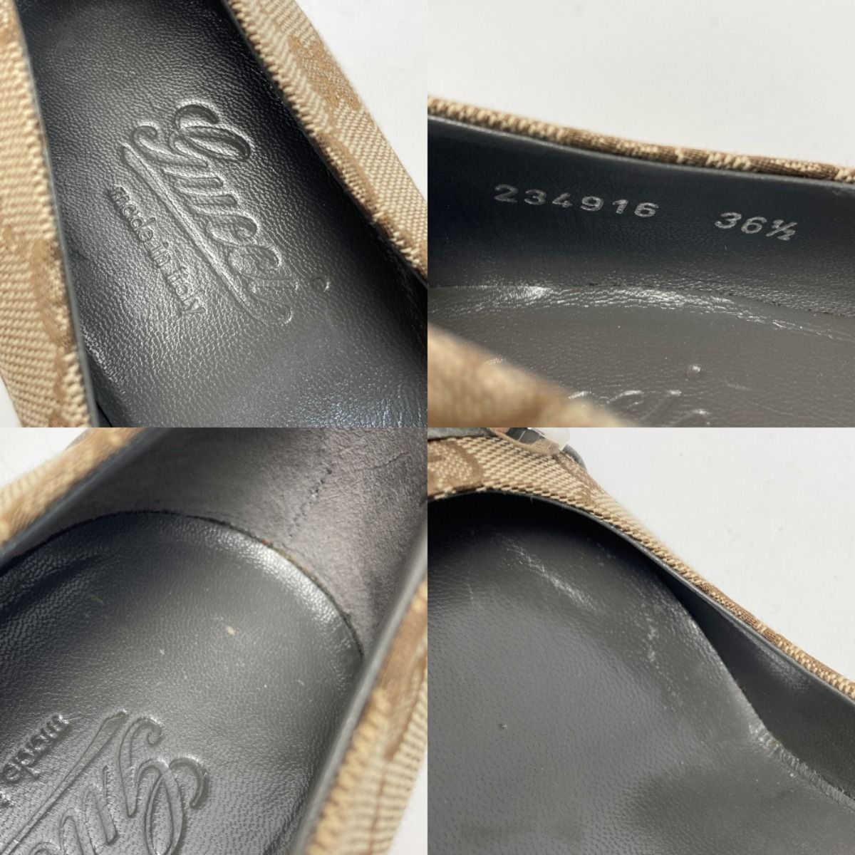 GUCCI グッチ GGキャンバス ホースビット パンプス 36½（23.5相当