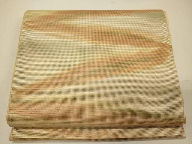 平和屋着物＊夏物 八寸名古屋帯 羅 立波文 黒地 正絹 逸品 CAAW5578fb