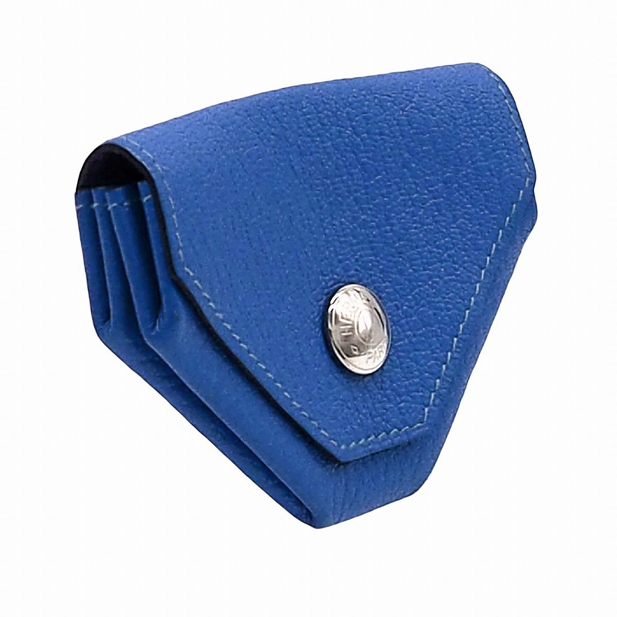 HERMES ルヴァンキャトル ケース 小銭入れ ブルー ユニセックス 楽天