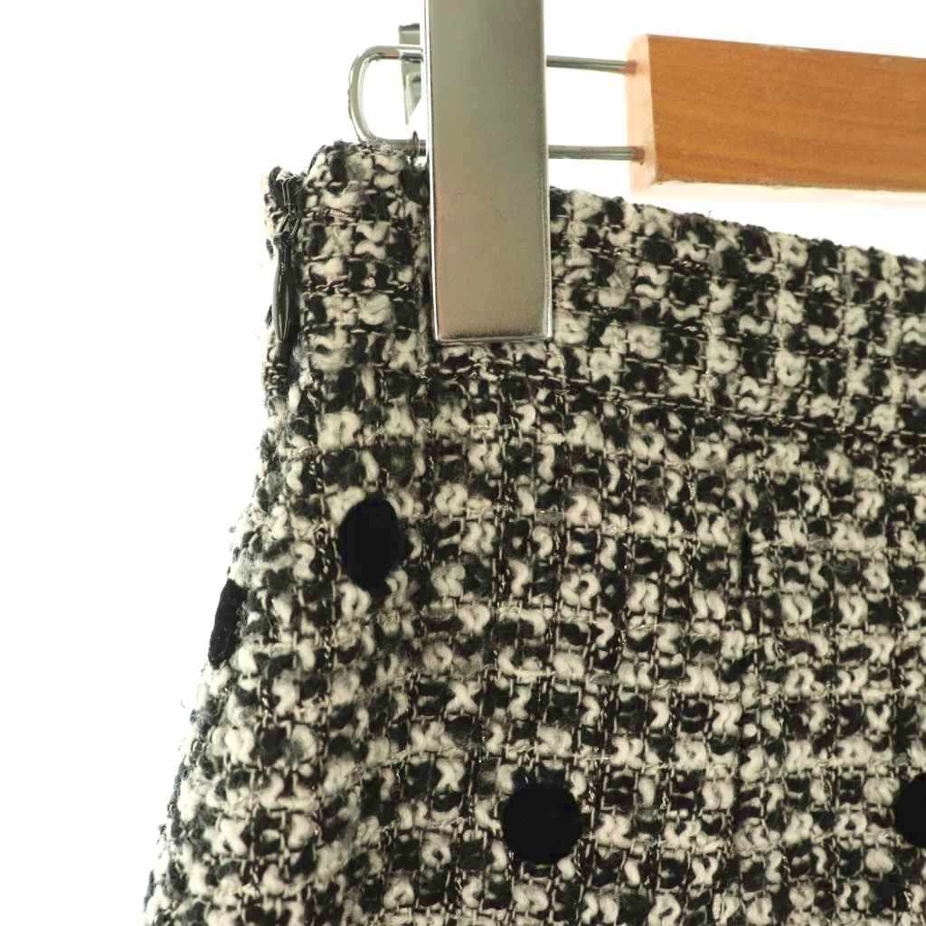 シェリエ sheller ドットツイードレディキュロット ショートパンツ S ブラック ホワイト DF OS DECORATOM_COM_BR