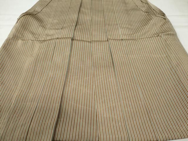平和屋着物○男性 馬乗り袴 縞 正絹 逸品 CAAU2033yc