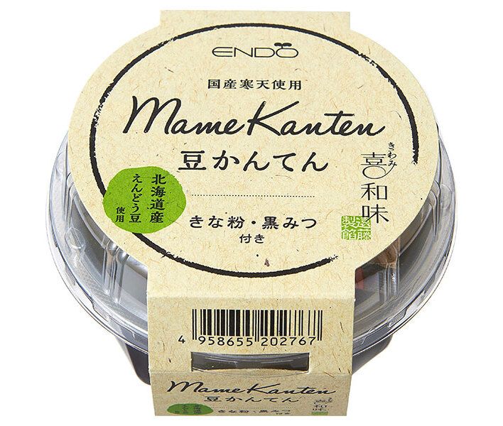 遠藤製餡 喜和味 豆かんてん 250g×24 6×4 個入× 2ケース ｜ あんみつ 和菓子 おやつ 寒天 きなこ 黒蜜 豆
