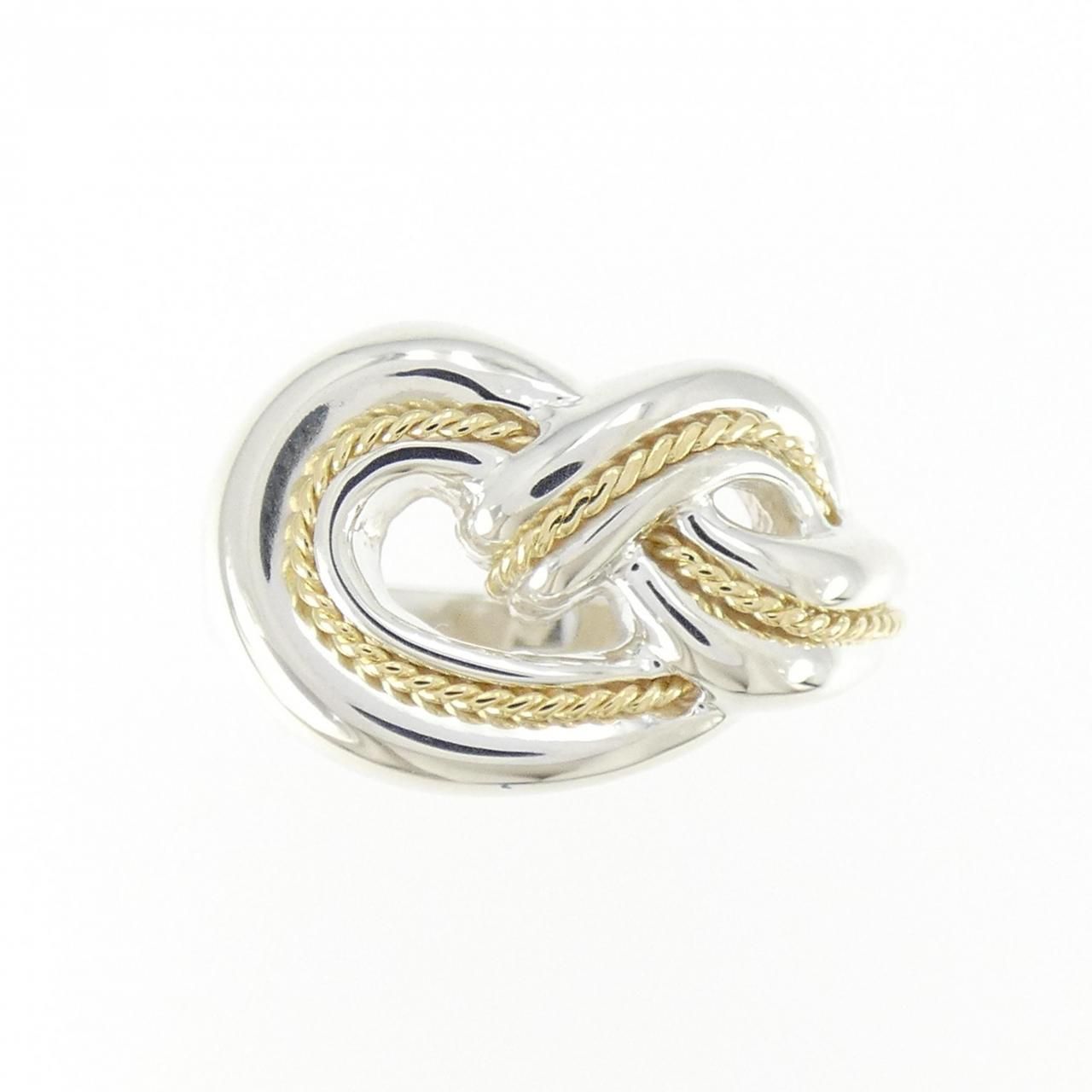 美品 ティファニー リング シグネチャー クロス シルバー 925 10号