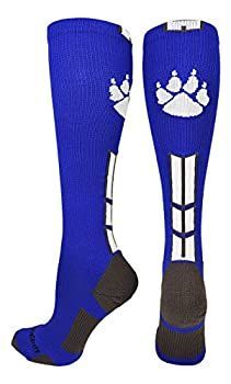 MadSportsStuff ソックス 靴下 動物の足の模様|ふくらはぎ部分 M ブルー