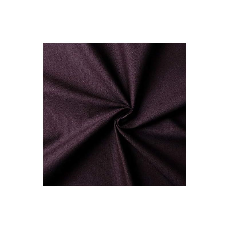 日本紐釦貿易 Nippon Chuko エイティスクエア 無地 生地 綿 シャーティング ボルドー パープル系 巾約108cm×10m切売カット KD4630-133-10M