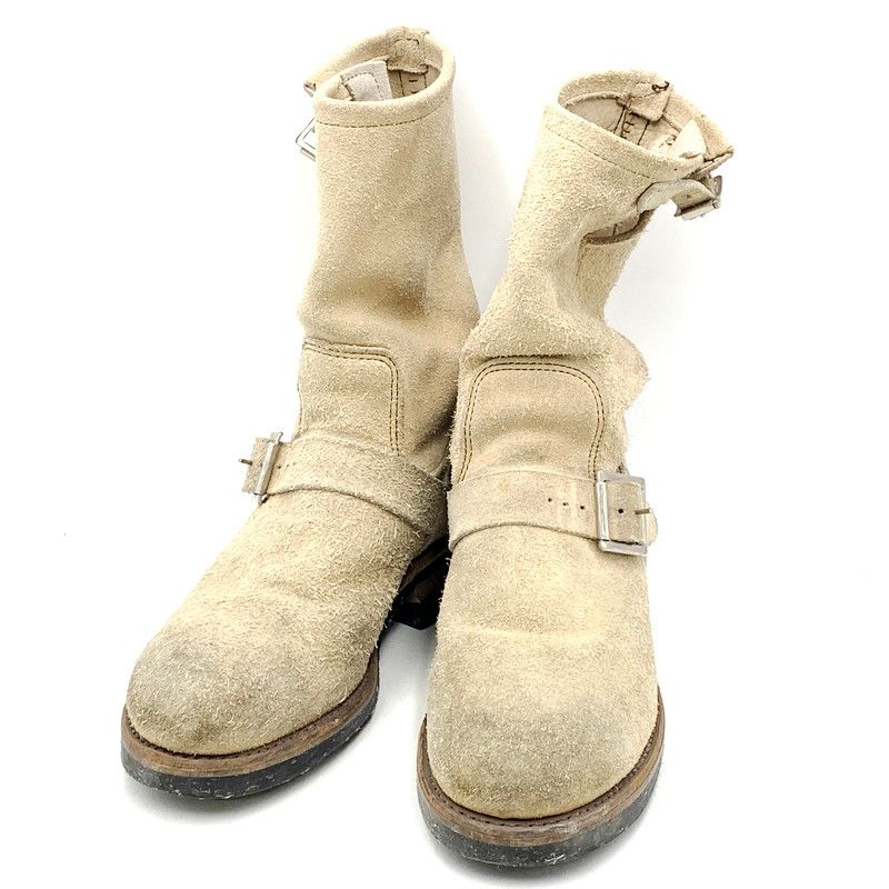 現状渡し品 RED WING レッドウィング 8268 プリント縦羽タグ SUEDE ENGINEER BOOTS スエード エンジニア ブーツ シューズ 靴 164-250915-ya-08-izu