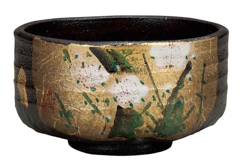 九谷焼 山田 登陽志 抹茶碗 (木箱入) 金箔梅 K4-840 - メルカリ