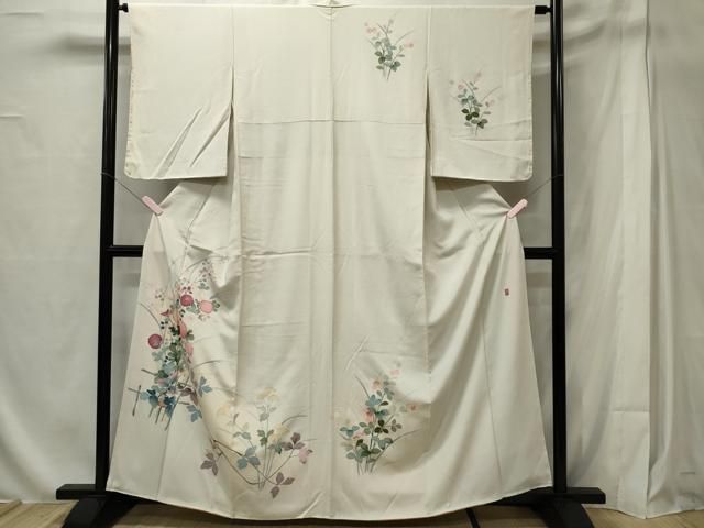 平和屋着物▽訪問着 単衣 花松文 正絹 逸品 DAAW9233sf