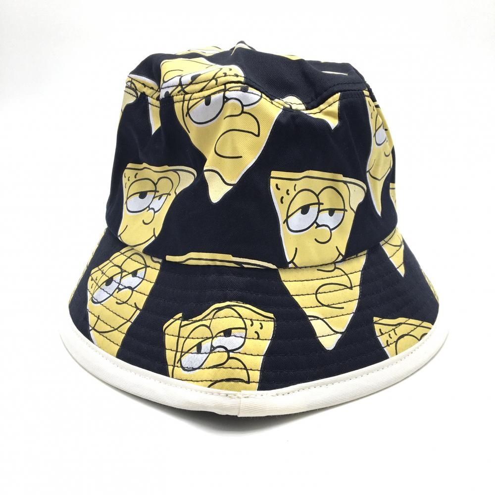 美品】パーリーゲイツ×スポンジボブ バケットハット 黒×イエロー