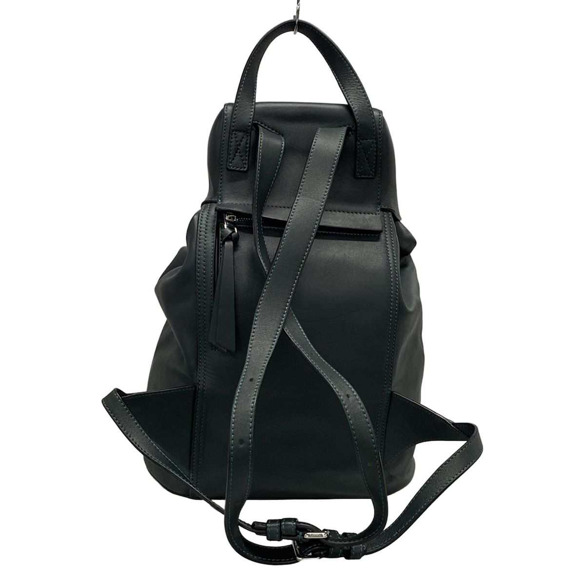 ロエベ レザーバックパック ダークグリーン LOEWE(ロエベ) リュックサック ドローストリング バックパック