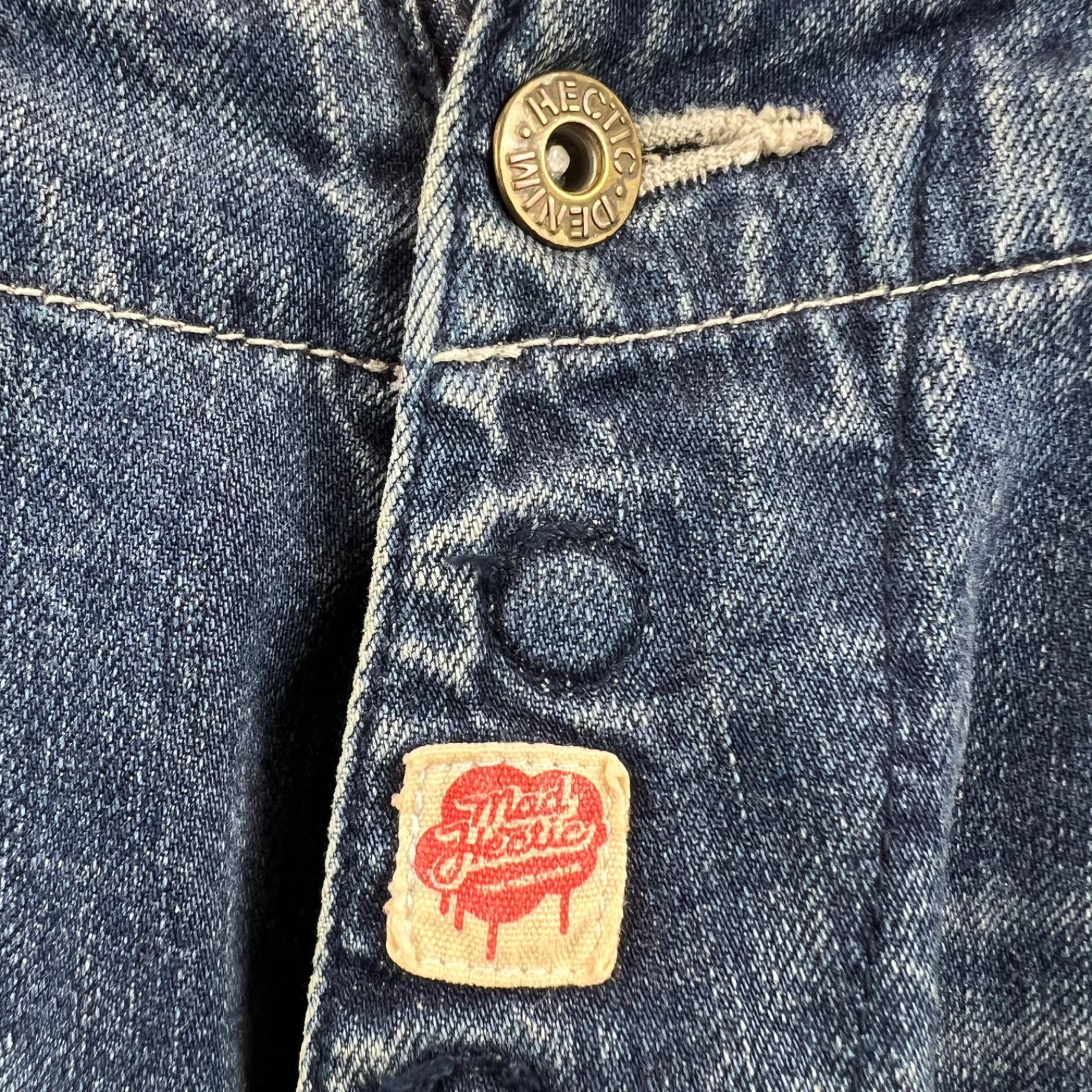 REAL MAD HECTIC 00s RARE double knee denim M リアルマッド へ 