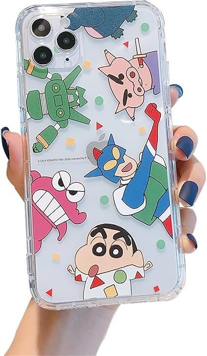 クレヨンしんちゃん iPhoneSE3 (第3世代) iPhone SE2 (第2世代) iPhone8 iPhone7 用 ケース 透明 スリムでソフト スマホケース、指紋に強い【全機種対応】衝撃吸収傷防止ファッションクリエイティブかわい