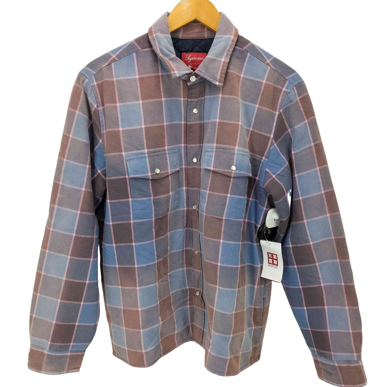 シュプリーム Supreme Quilted Faded Plaid Shirt メンズ JPN：S