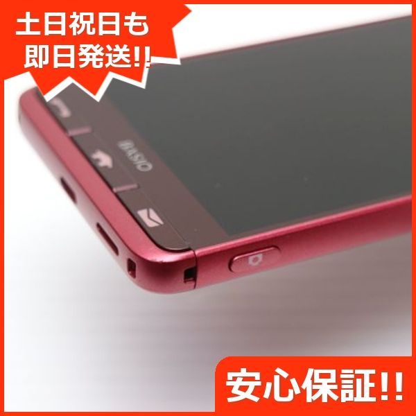 超美品 KYV43 BASIO3 レッド スマホ 即日発送 スマホ 白ロム au