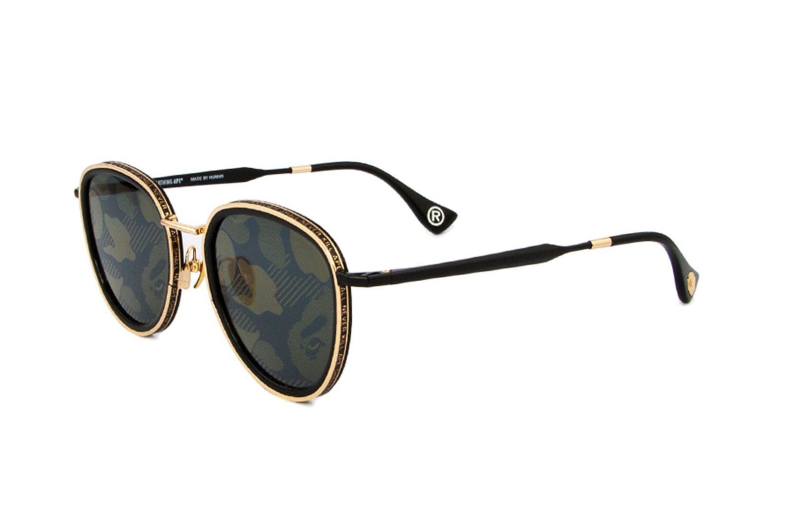 アベイシングエイプ サングラス A BATHING APE BAPE BLACK SUNGLASSES