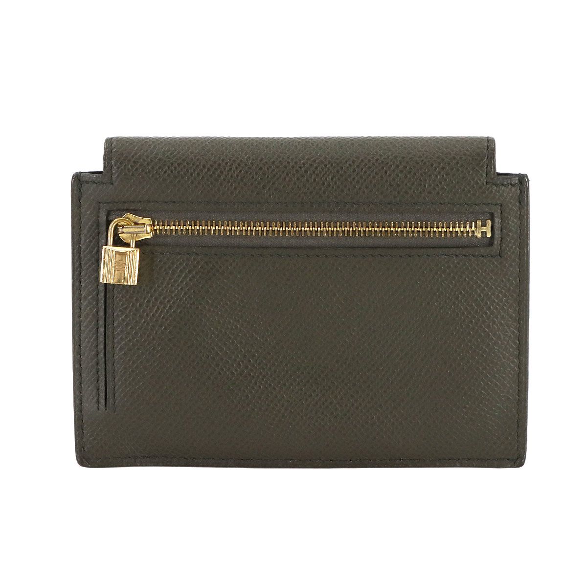 エルメス コインケース レザー GRY ケリーポケット コンパクト