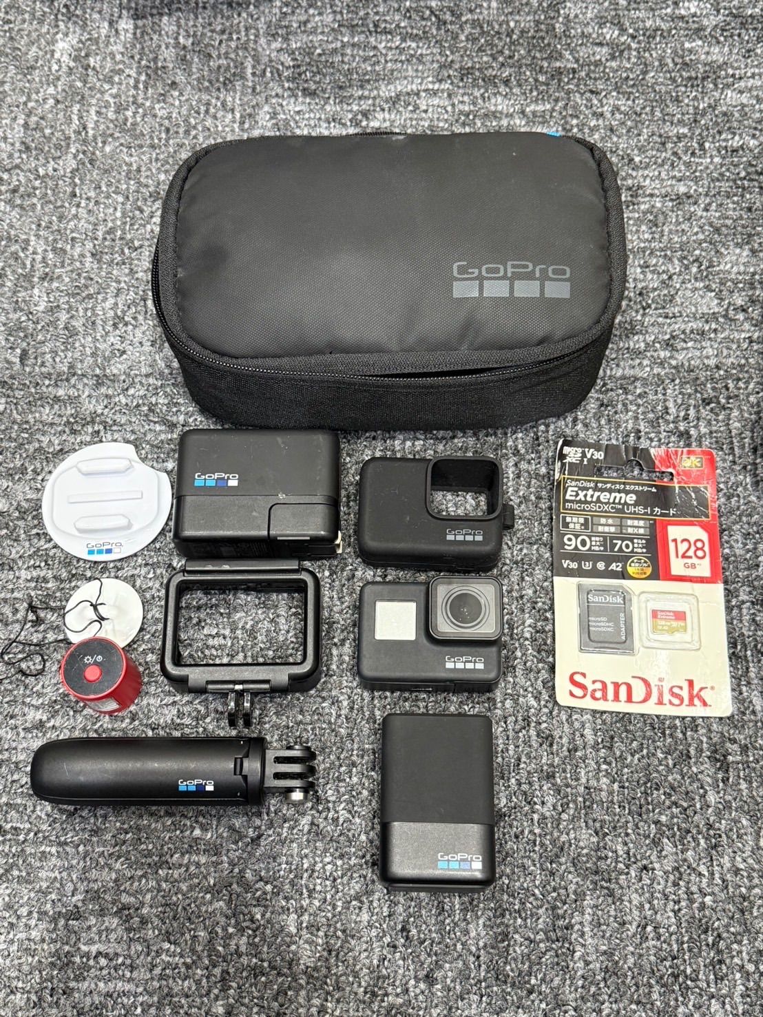Gopro Hero7 Black セット 付属品|バッテリー3個付き
