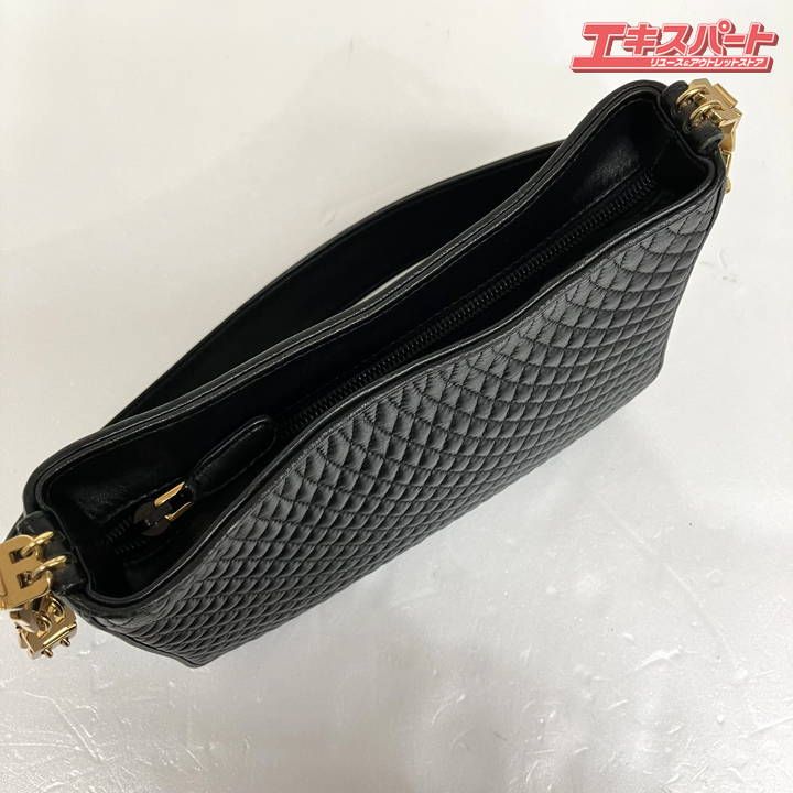 BALLY バリー ワンショルダーバッグ Bロゴ チェーン ゴールド ブラック  