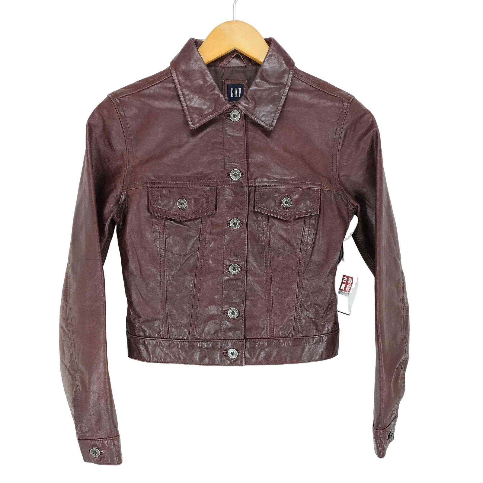 ギャップ Gap 00S OLD レザートラッカージャケット レディース XXS