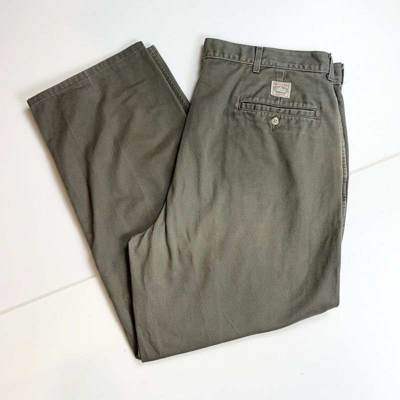 90 s POLO by Ralph Lauren 初期タグ Polo CHINO PANT ポロ ラルフローレン ツータック チノ パンツ サイズ 38 メンズ 古着 b25052171 チノパンツ